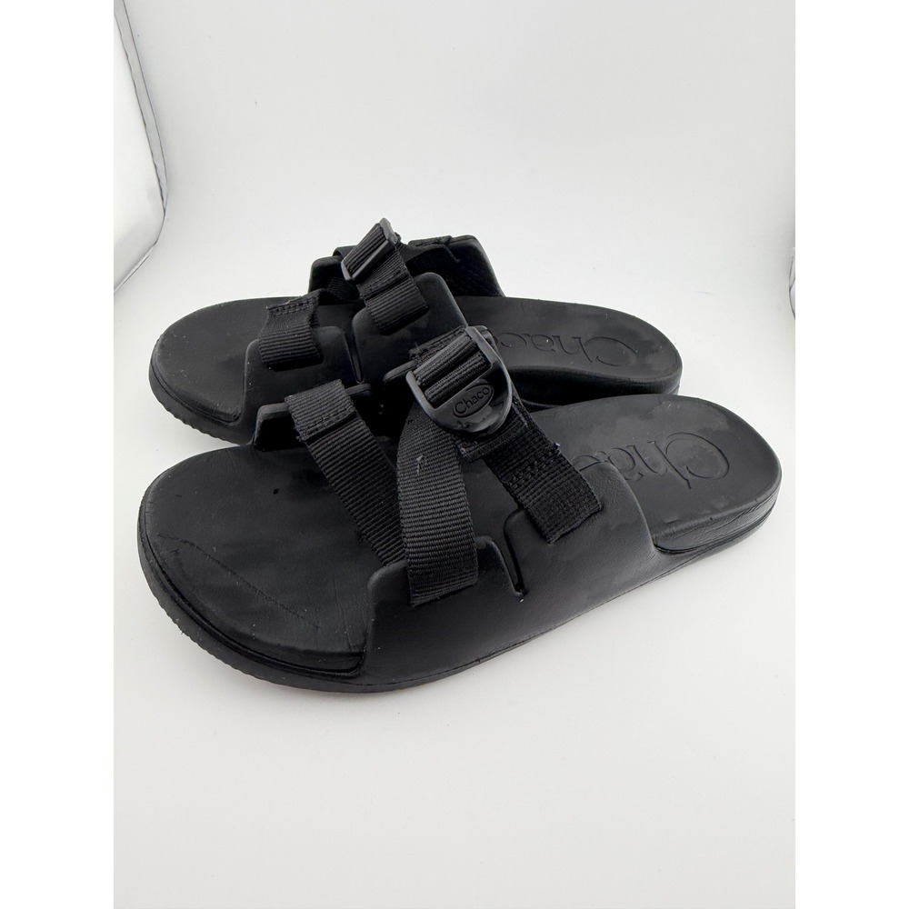Chaco Chillos Slides Kids Size K4 Black Adjustable Strap Lightweight Sandals - Picture 3 of 7